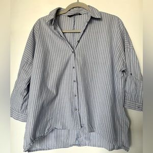 Zara Basics Pinstripe Button Down